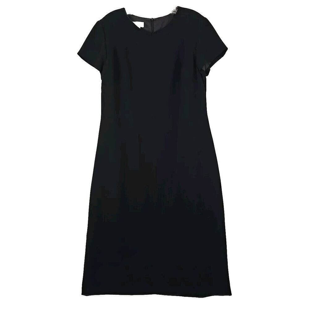 Talbots~Woman Size 10~Black Short Sleeve Formal Business Dress Fully Lined.